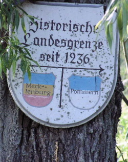 historische Landesgrenze an der Trebel